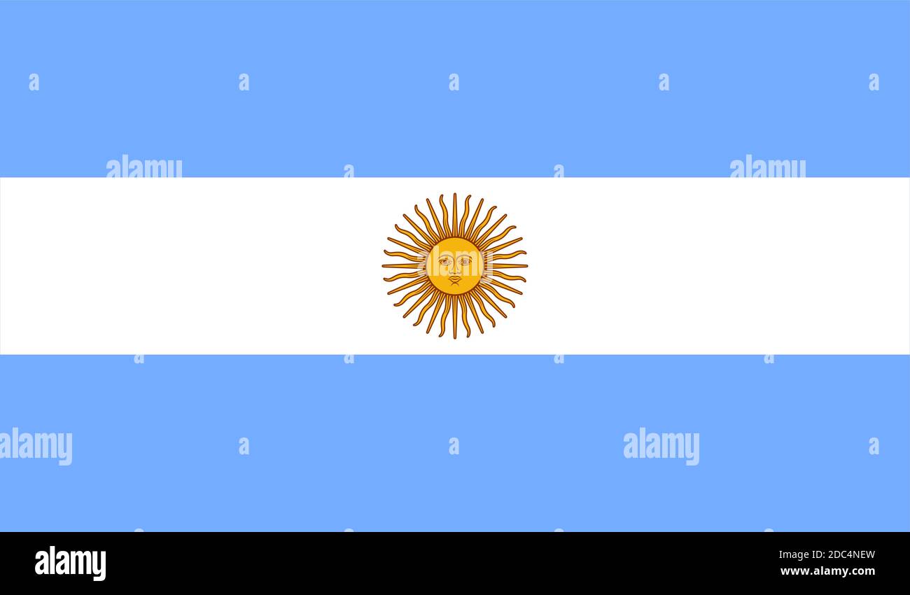 close up flag of Argentina Stock Vector