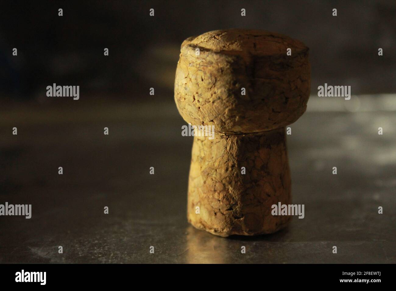 A close up of a wine cork  Stock Photo