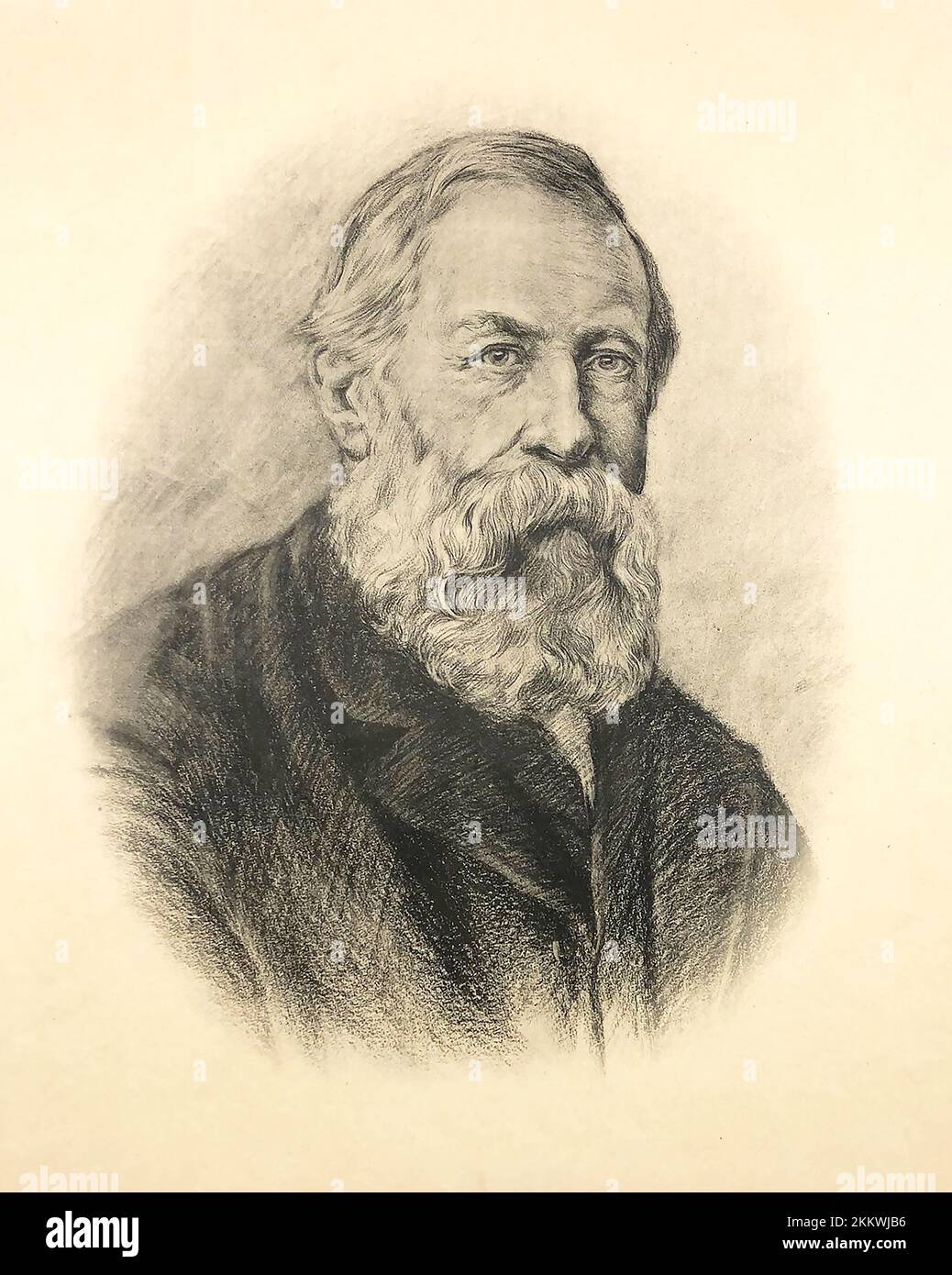 Portrait of Friedrich Engels. Stock Photo