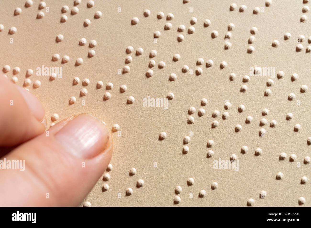 Braille alphabet book page Stock Photo