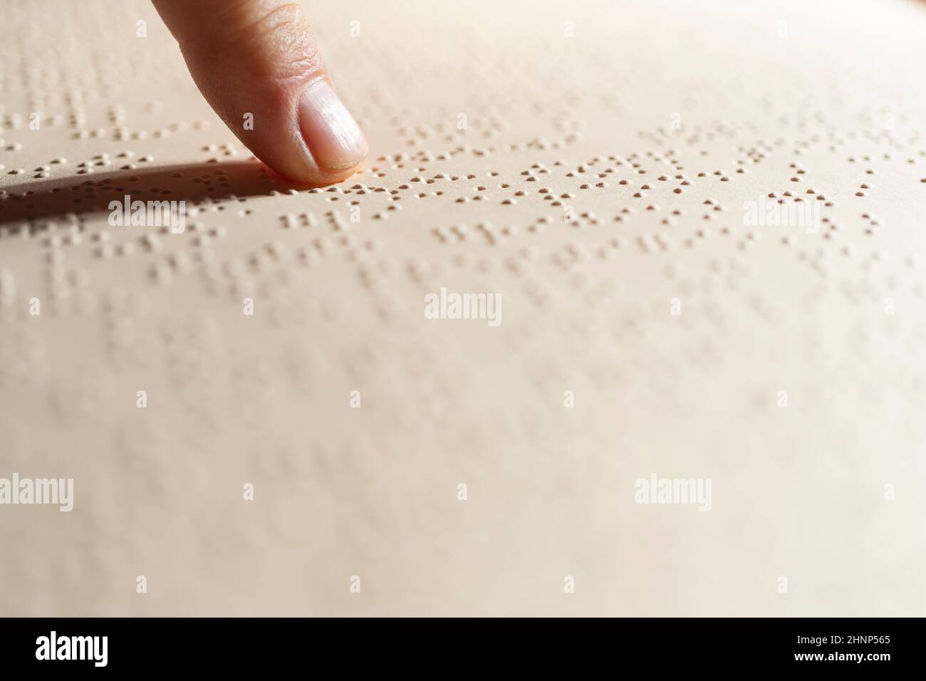 Braille alphabet book page Stock Photo