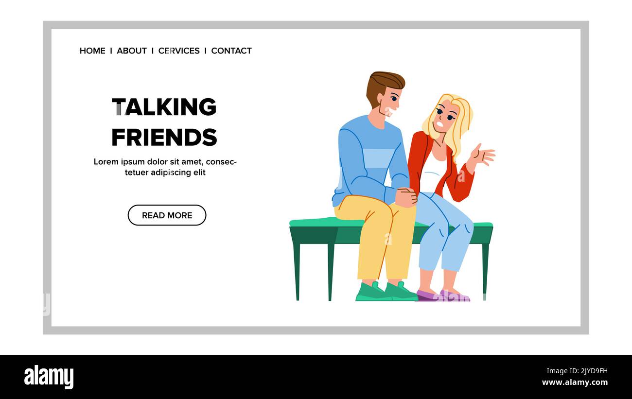 talking friends vector Stock Vector