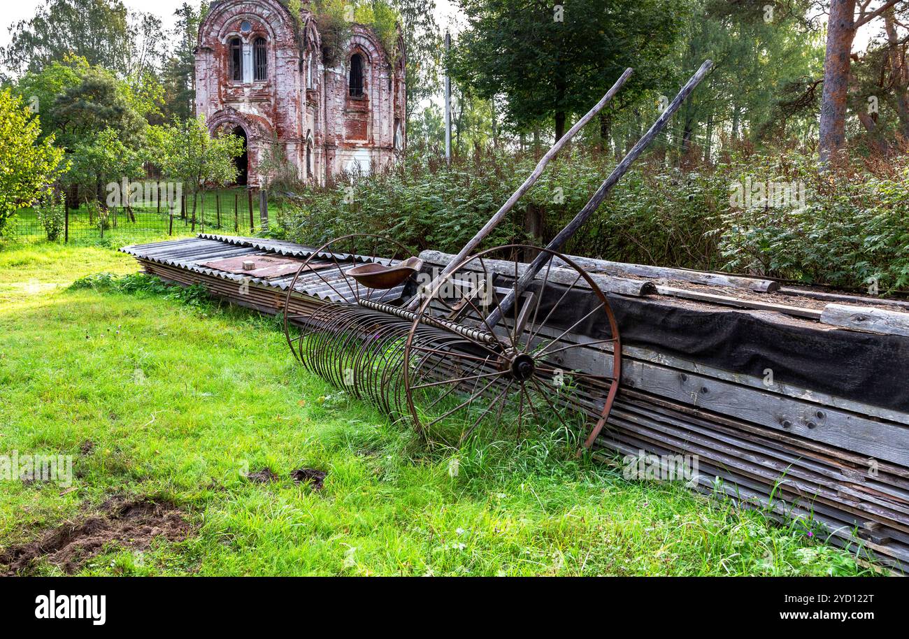 Obsolete model Hay Rake Stock Photo