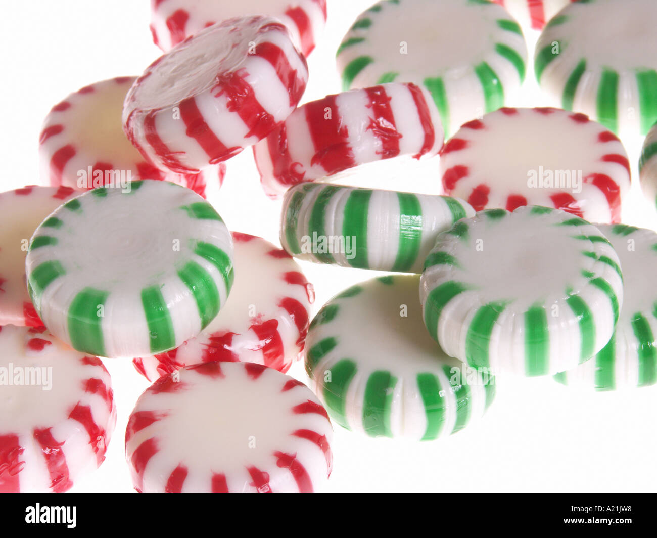 Striped hard candy Stock Photo