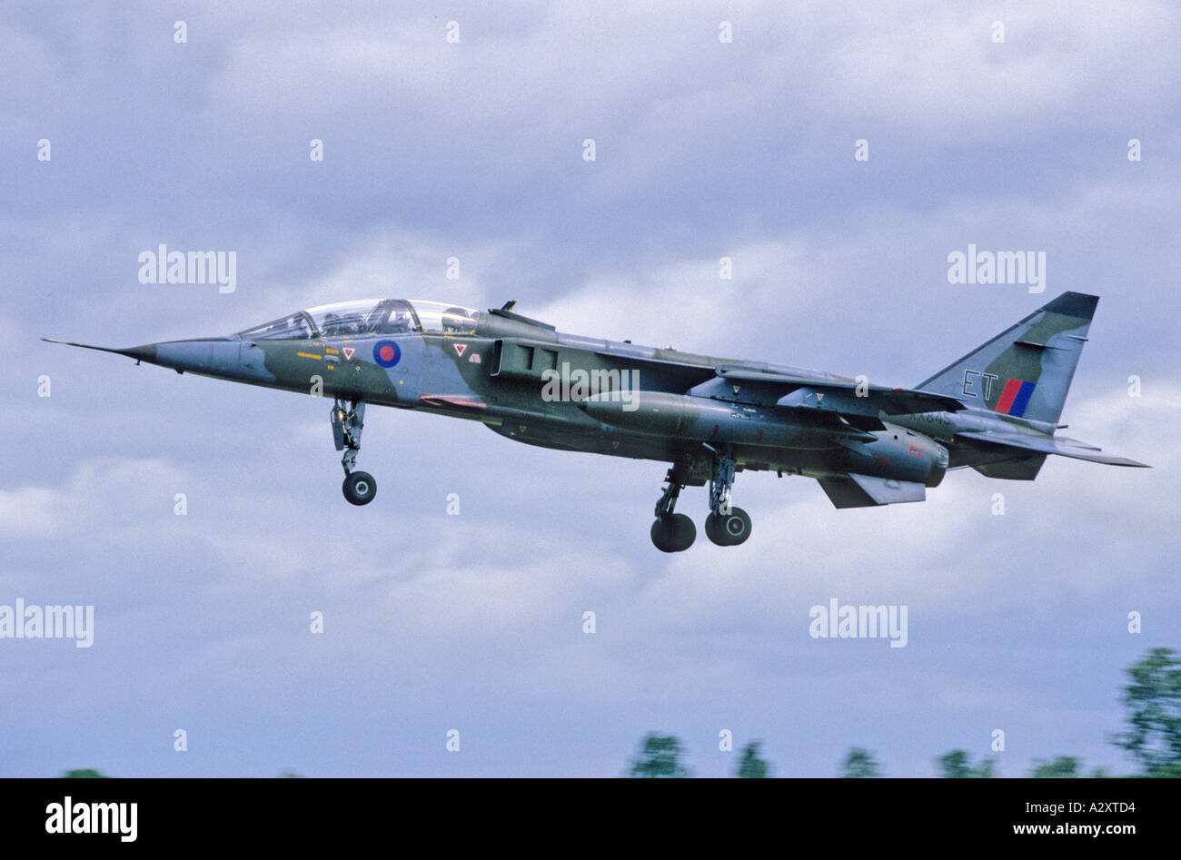 RAF Jaguar T2A aircraft Stock Photo