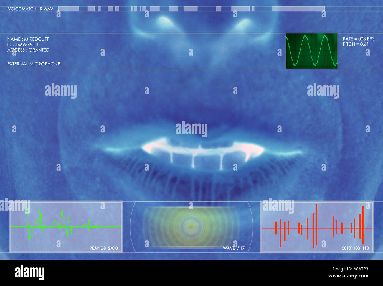 Voice recognition system Stock Photo