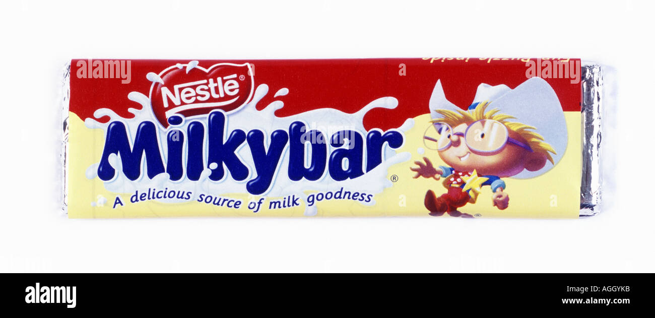 a nestle milkybar in wrapper Stock Photo