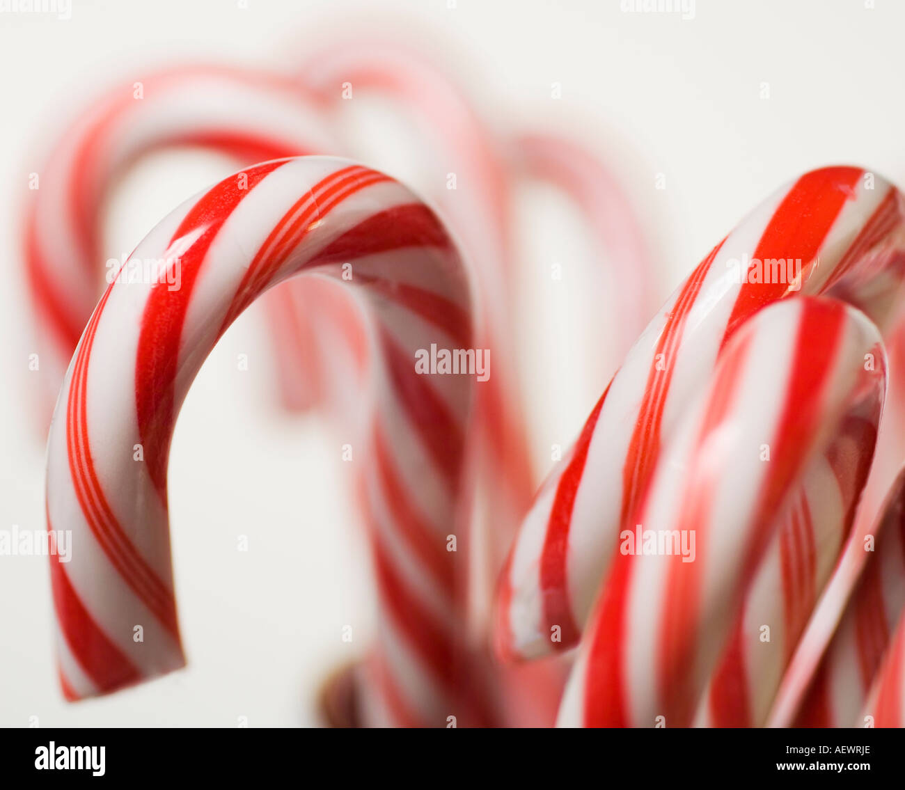 Closeup of candy canes Stock Photo