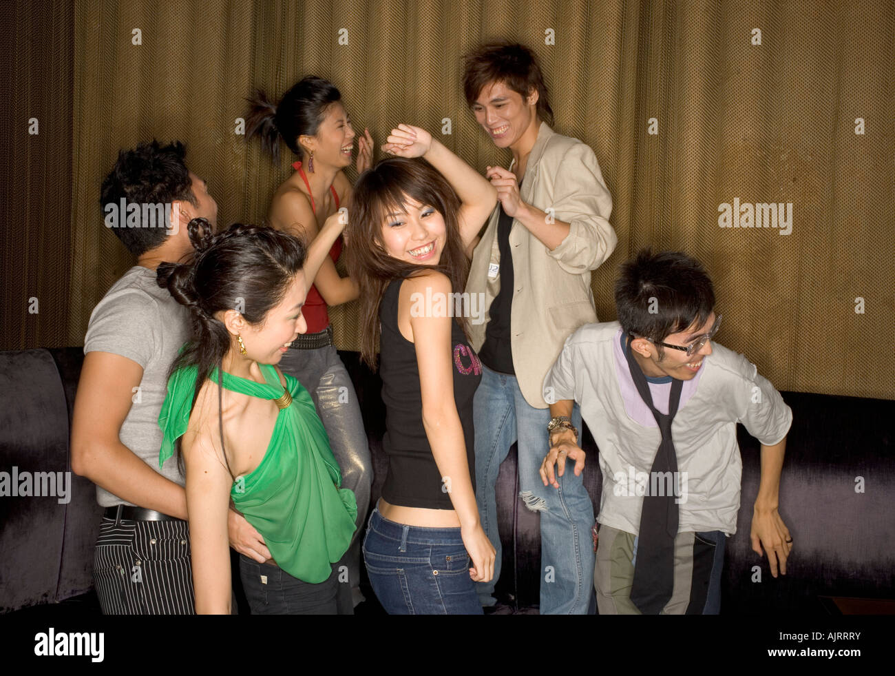 Group of people dancing Stock Photo