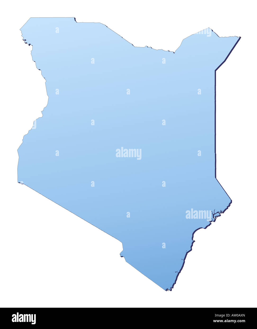 Kenya map Stock Photo