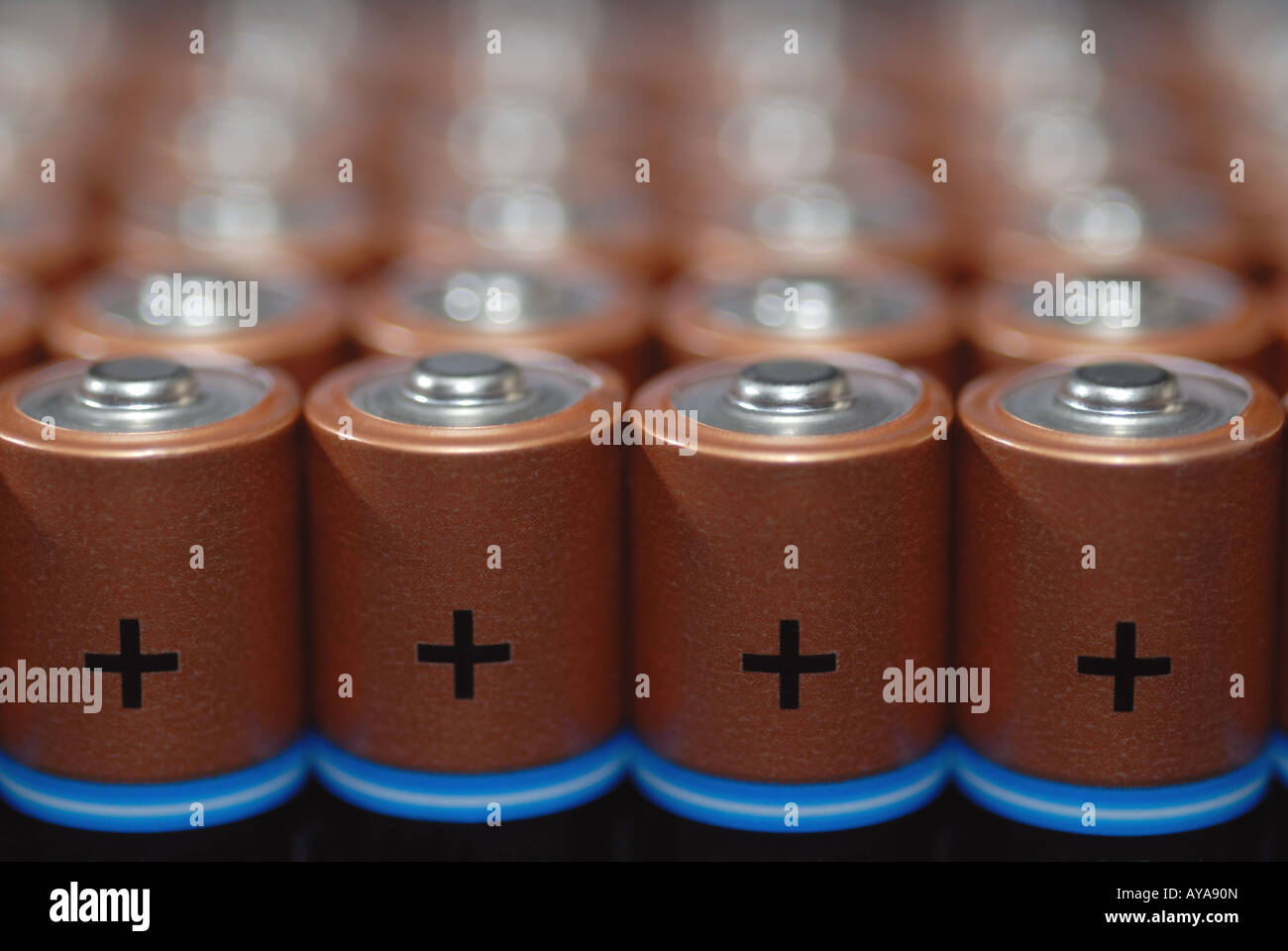 Alkaline batteries Stock Photo