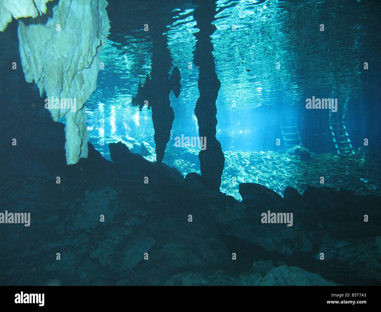 cenote cave system Stock Photo