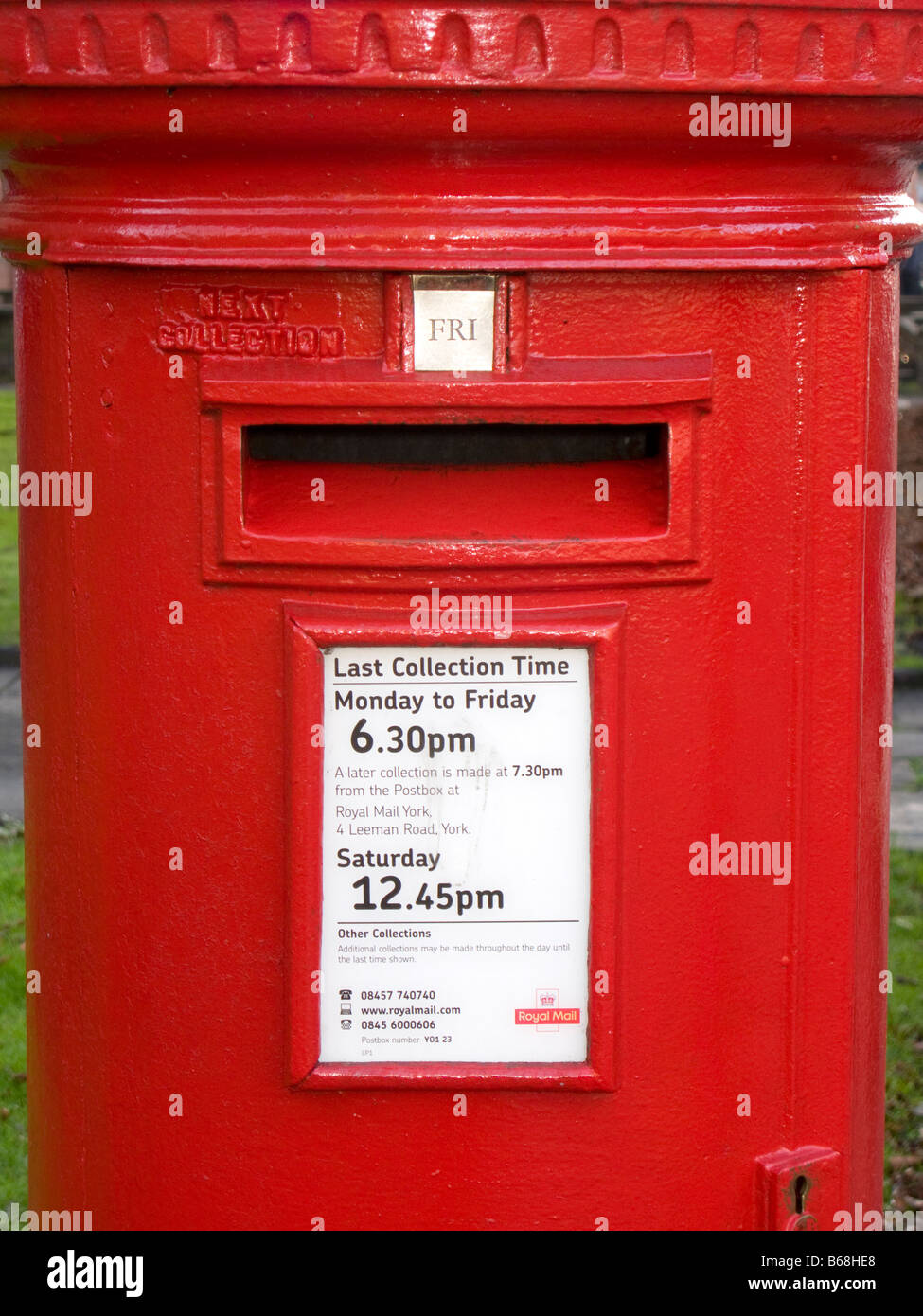 Red British Pillar Box Stock Photo