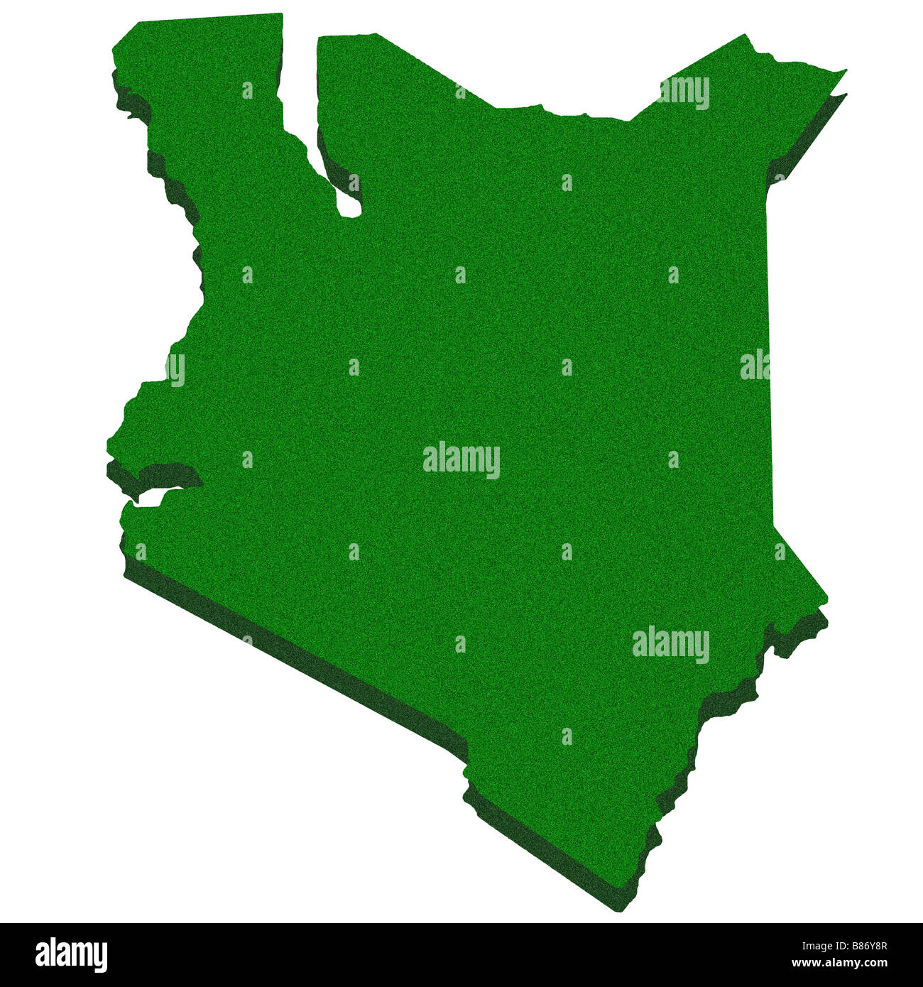 Outline map of Kenya Stock Photo