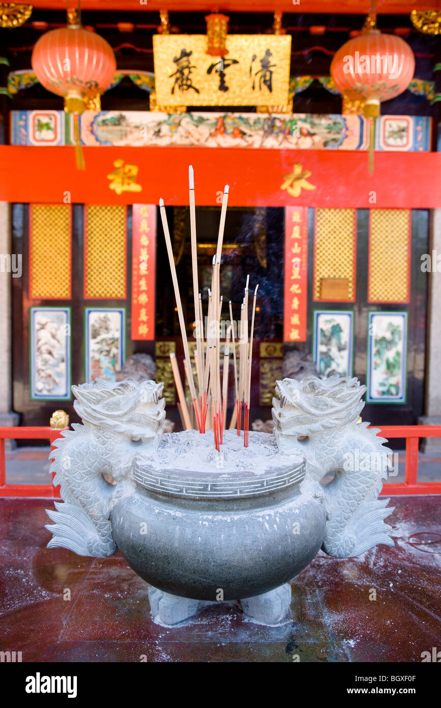 Snake temple, Penang, Malaysia Stock Photo