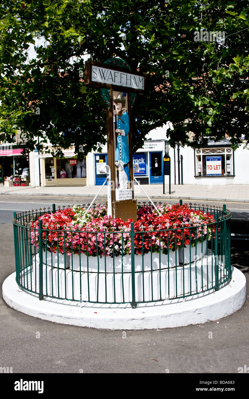 The town sign Swaffham Norfolk Stock Photo