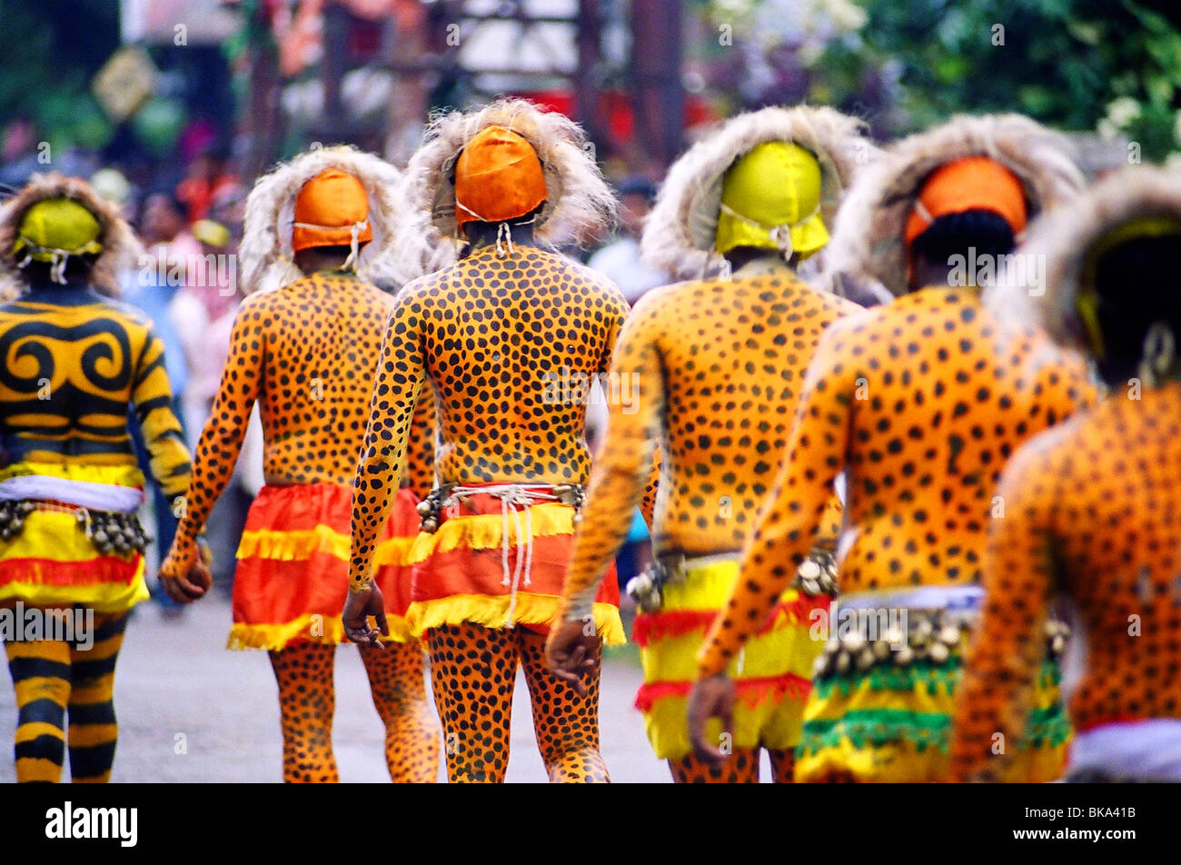 Pulikali Performers Stock Photo