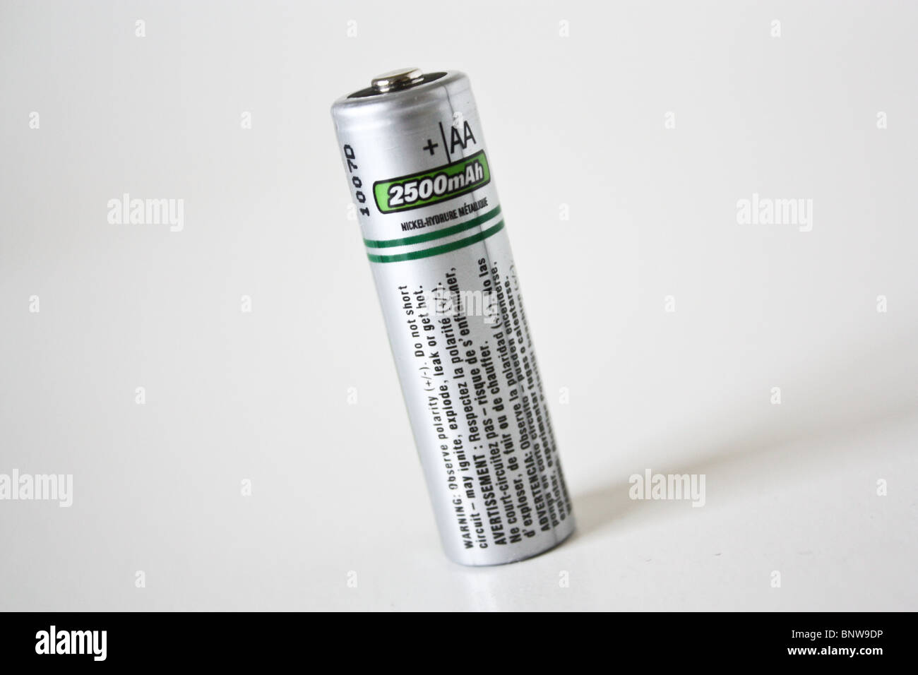 one 1 AA rechargable battery Stock Photo