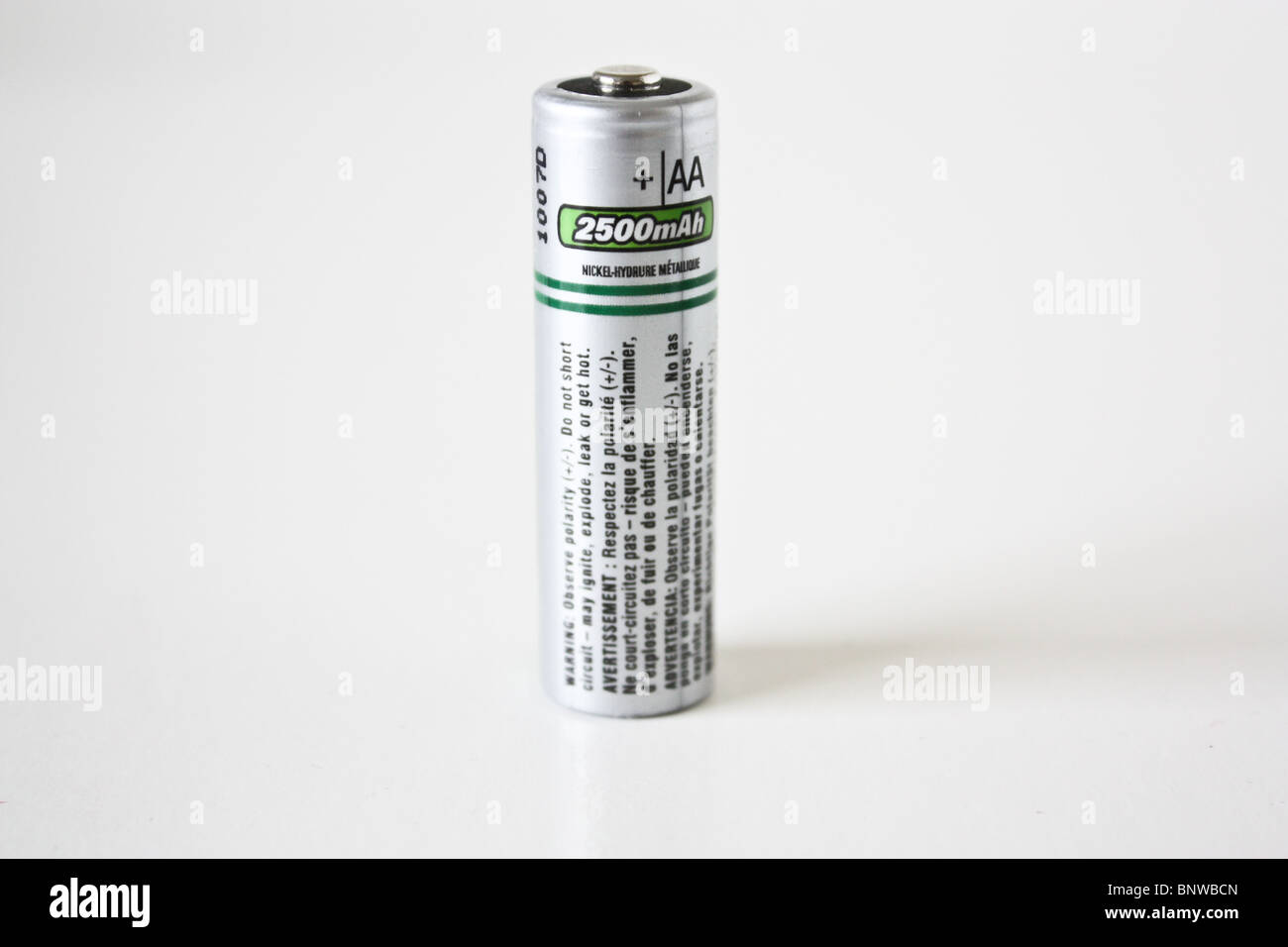 one 1 AA rechargable battery Stock Photo