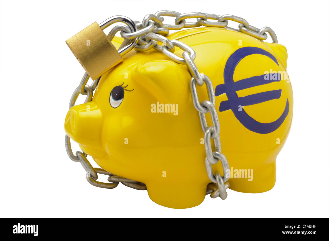 piggy bank with euro sign Stock Photo