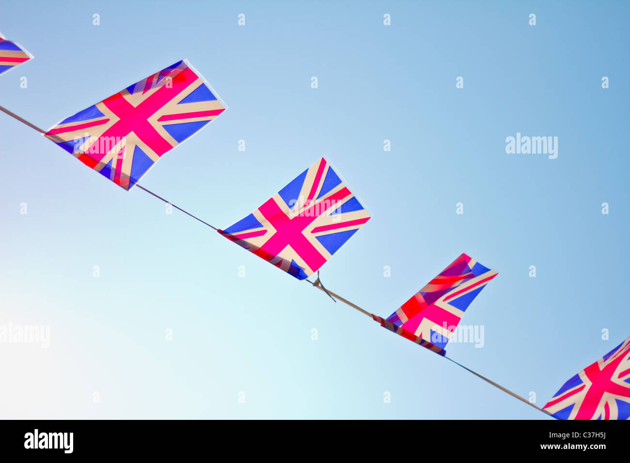 Great Britain flag bunting. Stock Photo