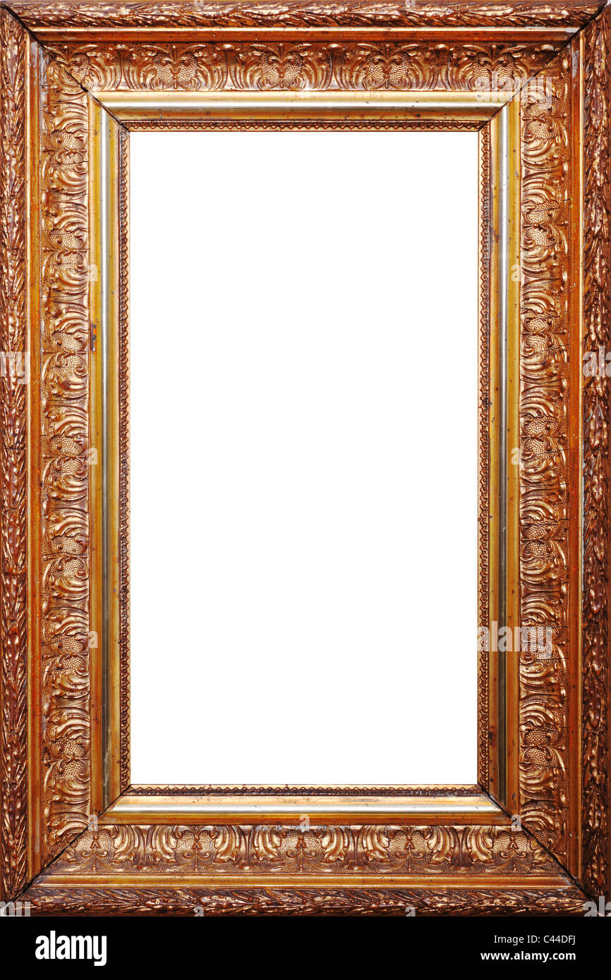 fine image of old golden frame Stock Photo