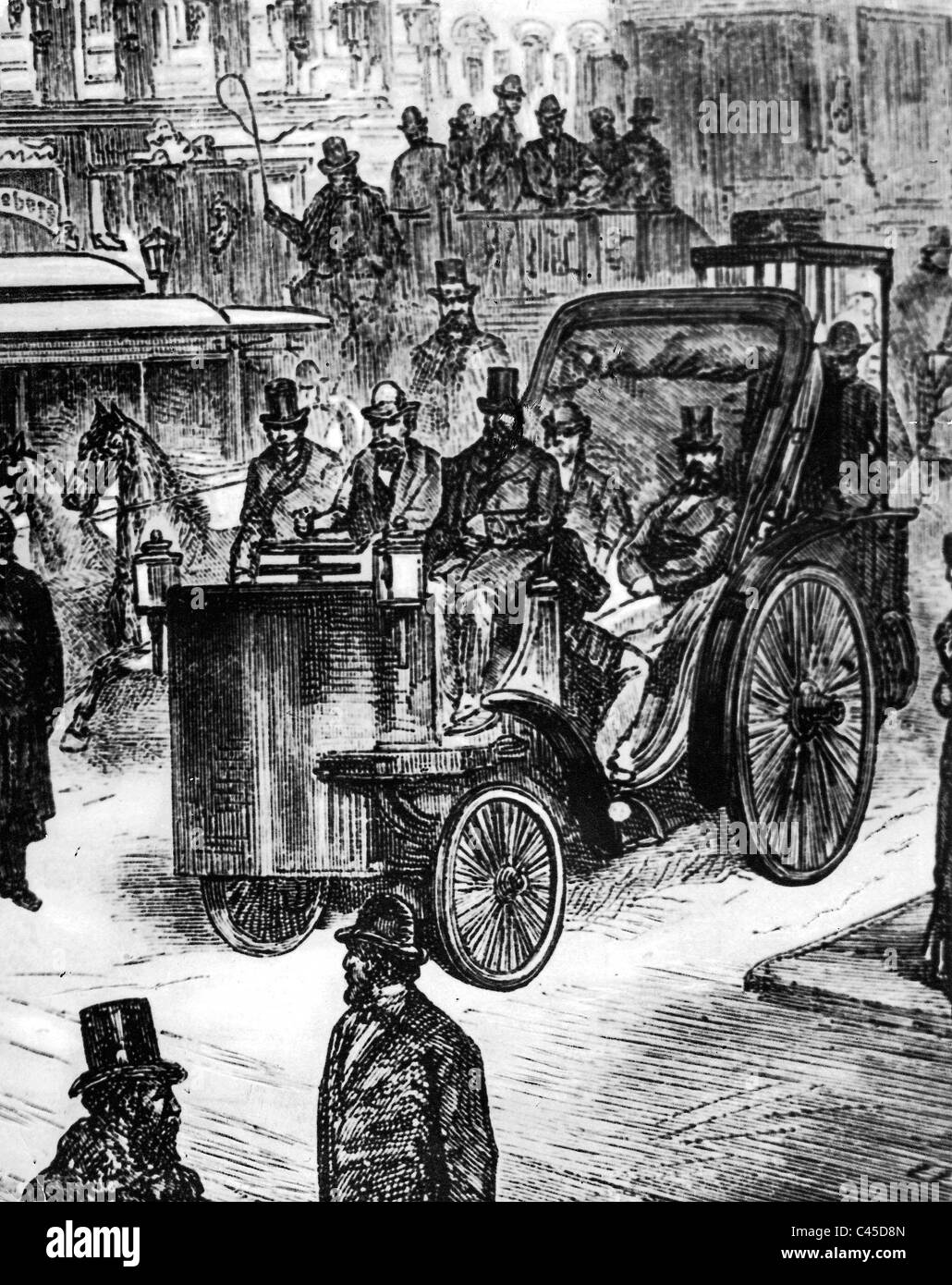 The Bolee steam car, 1880 Stock Photo