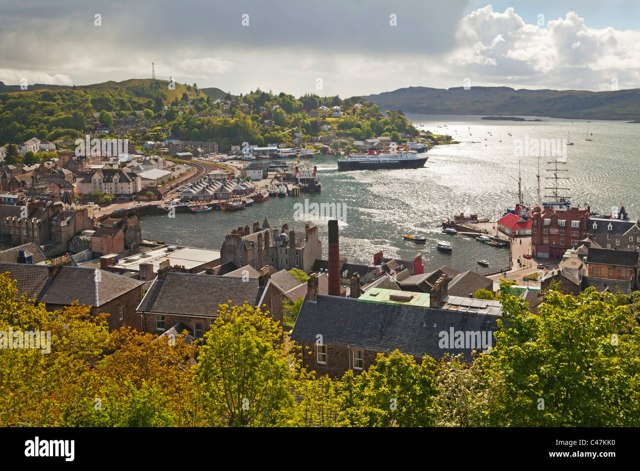 Oban from McCaig's Tower Stock Photo