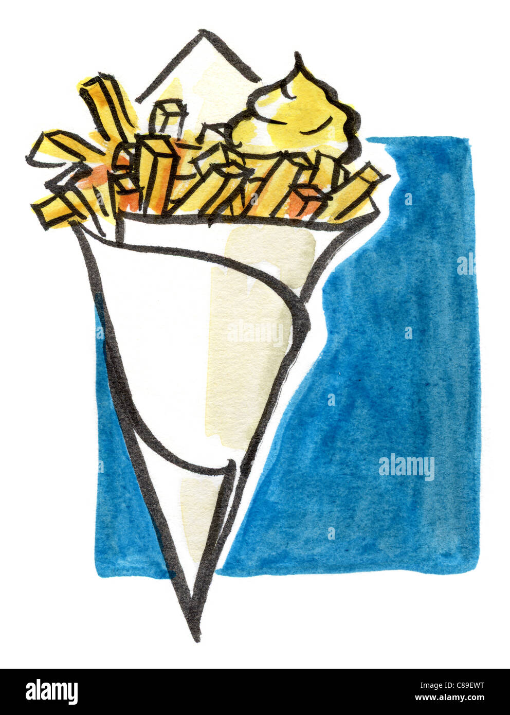 Cone of chips Stock Photo