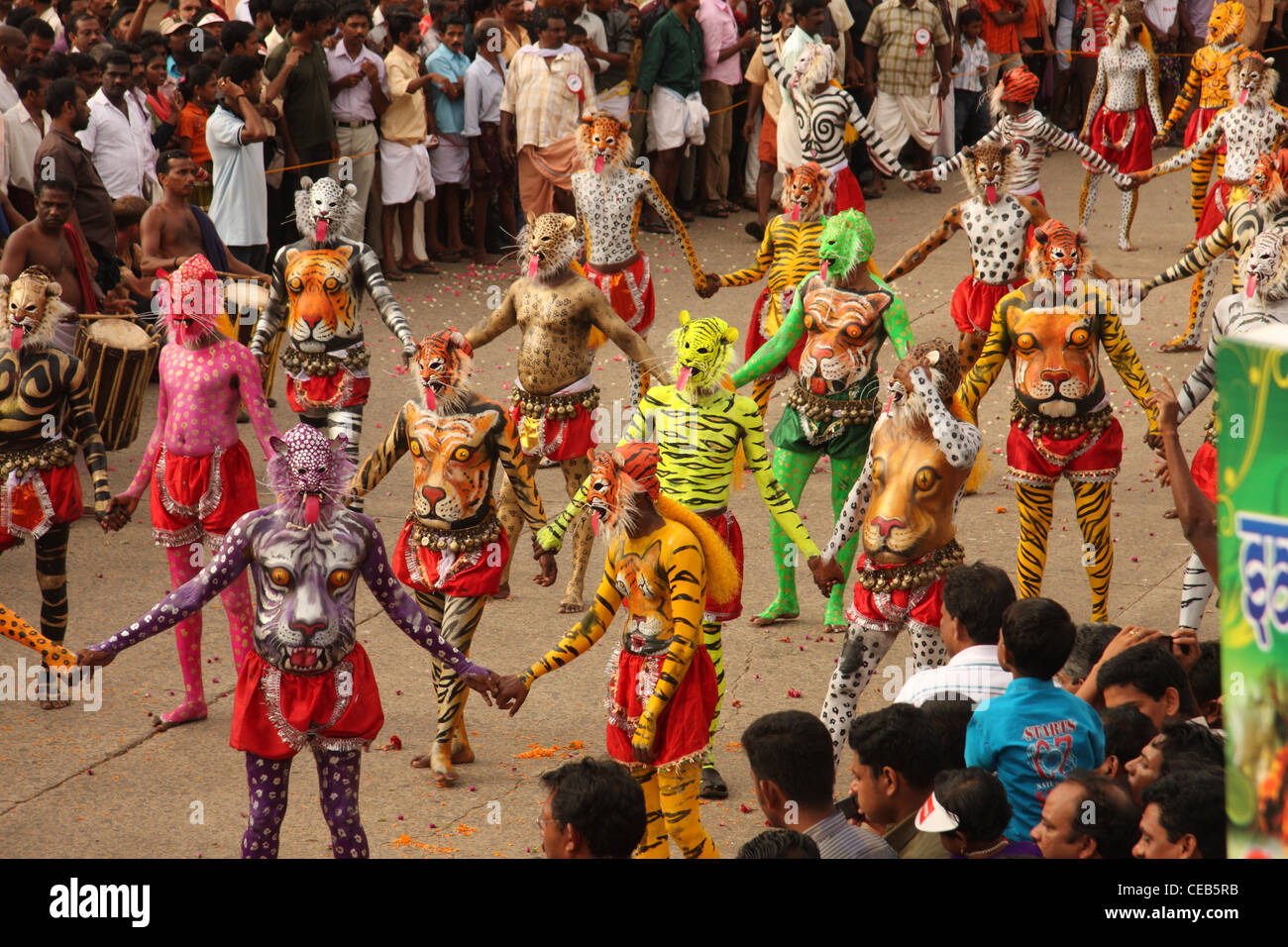 Pulikali, Thrissur, Kerala Stock Photo