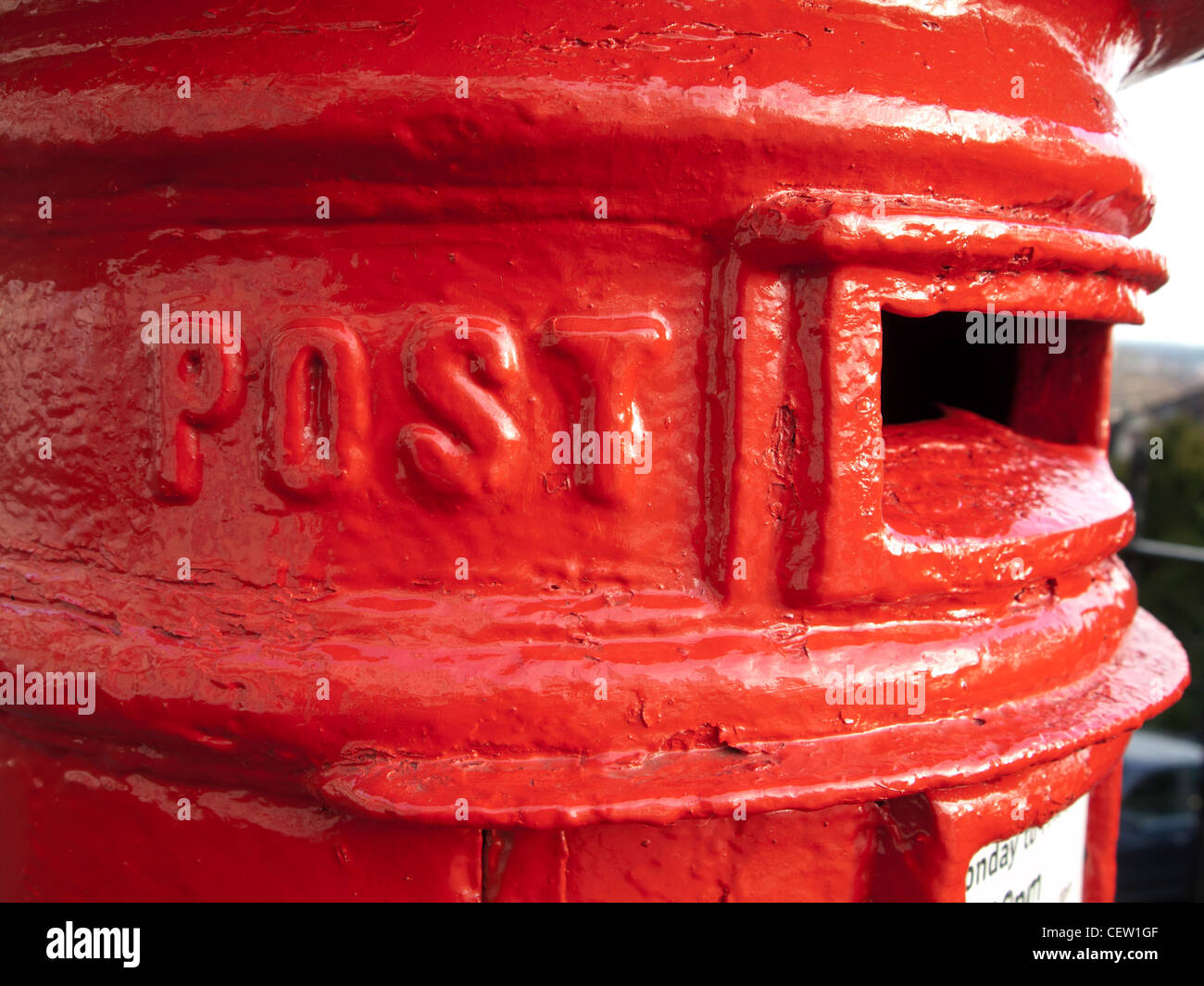 Red pillar box, post Stock Photo