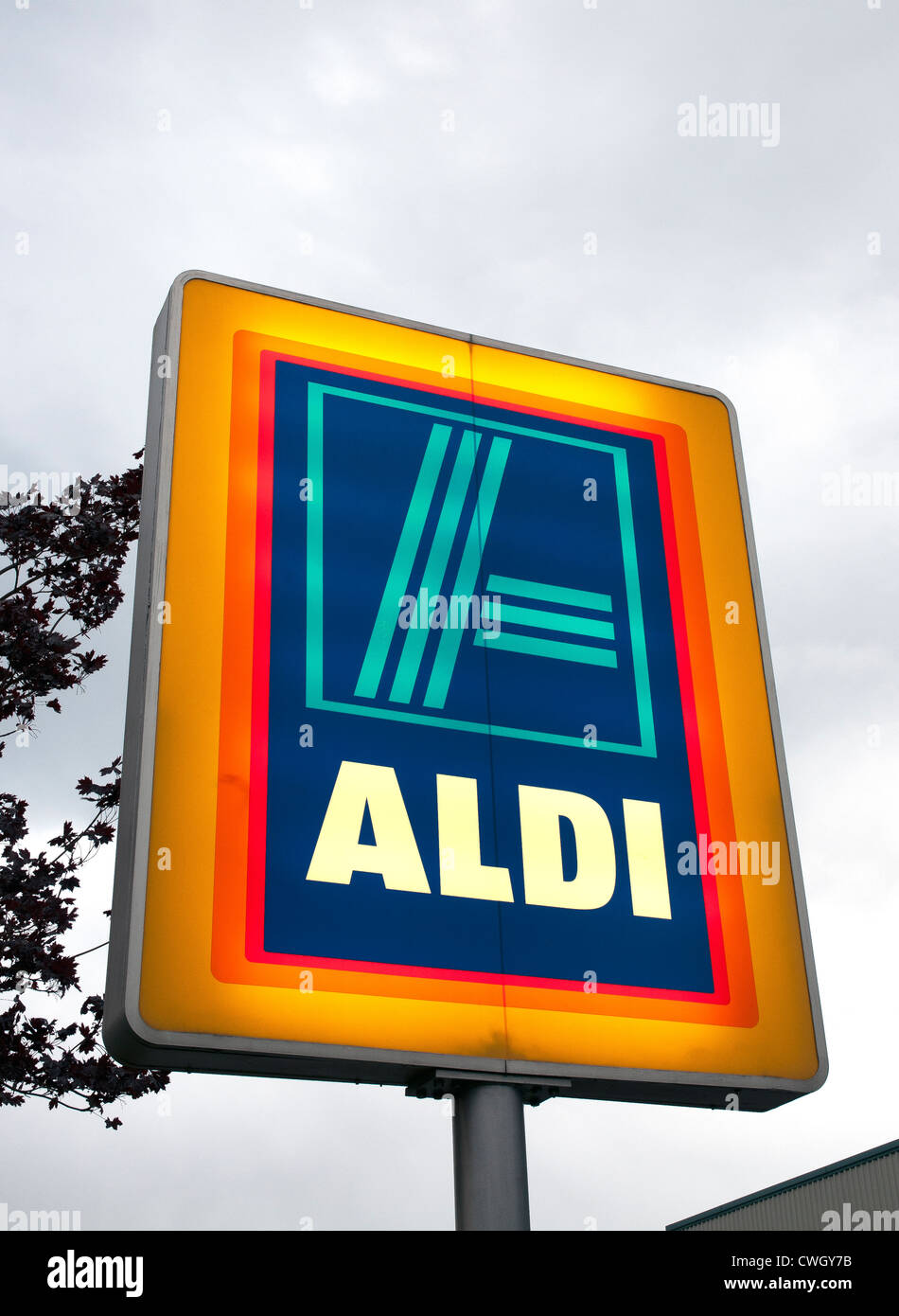 Aldi logo Stock Photo