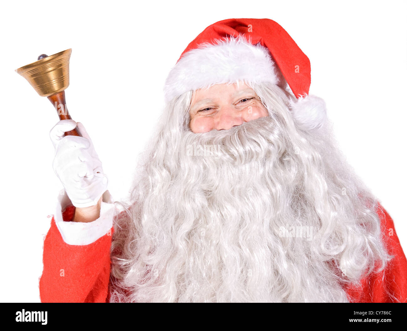 Santa Claus with bell Stock Photo