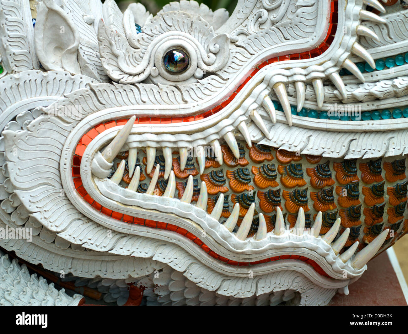 Temple serpent dragon Stock Photo