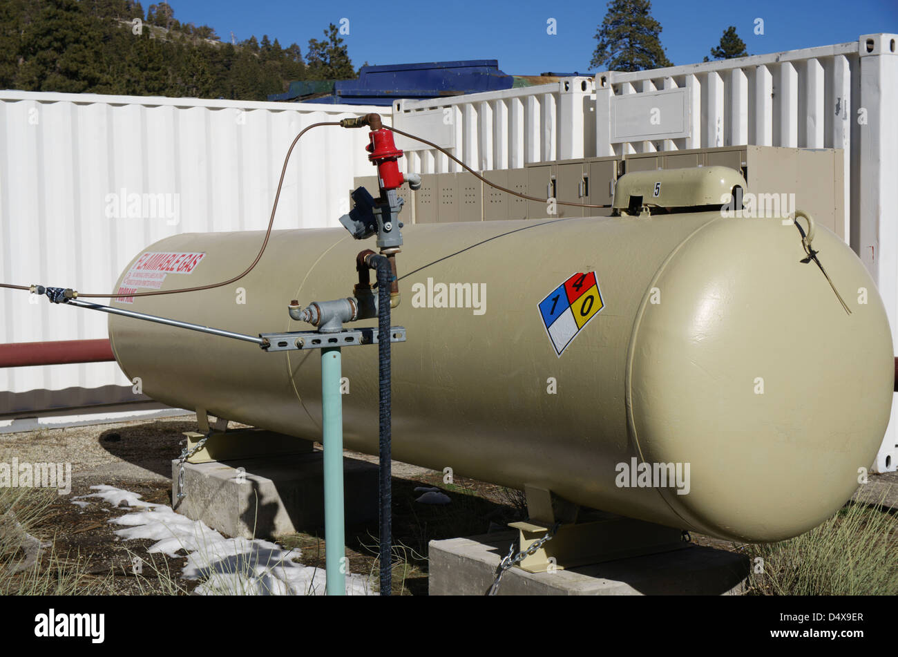 Propane fuel tank Stock Photo