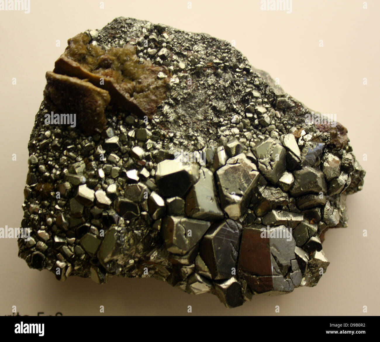 Pyrite FeS2 Stock Photo