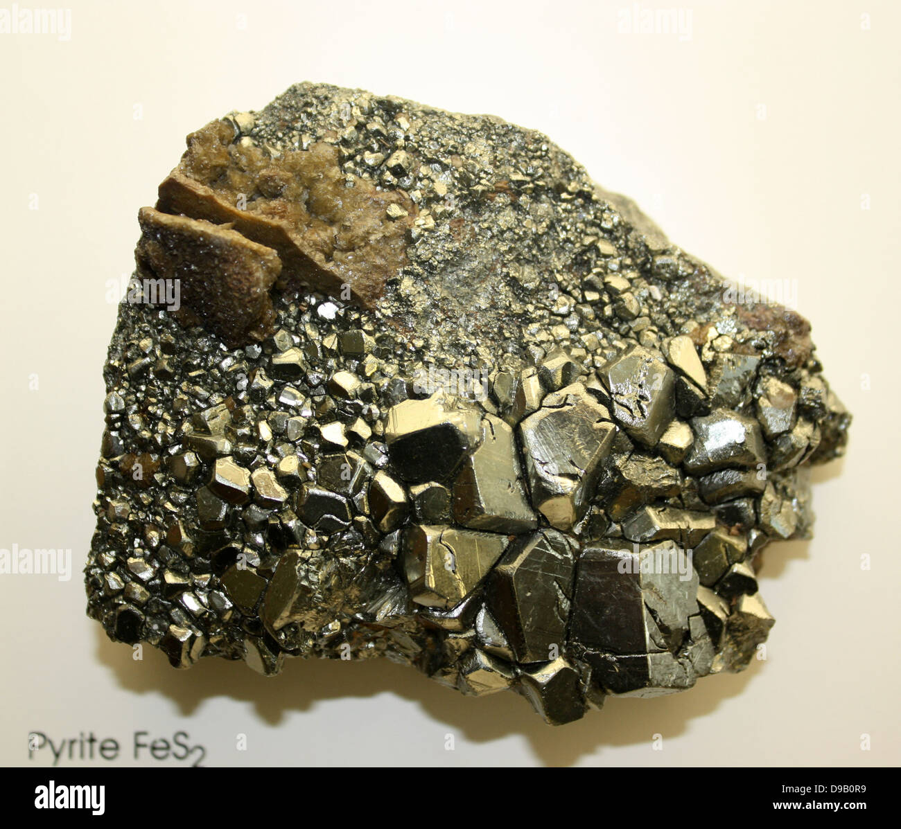 Pyrite FeS2 Stock Photo