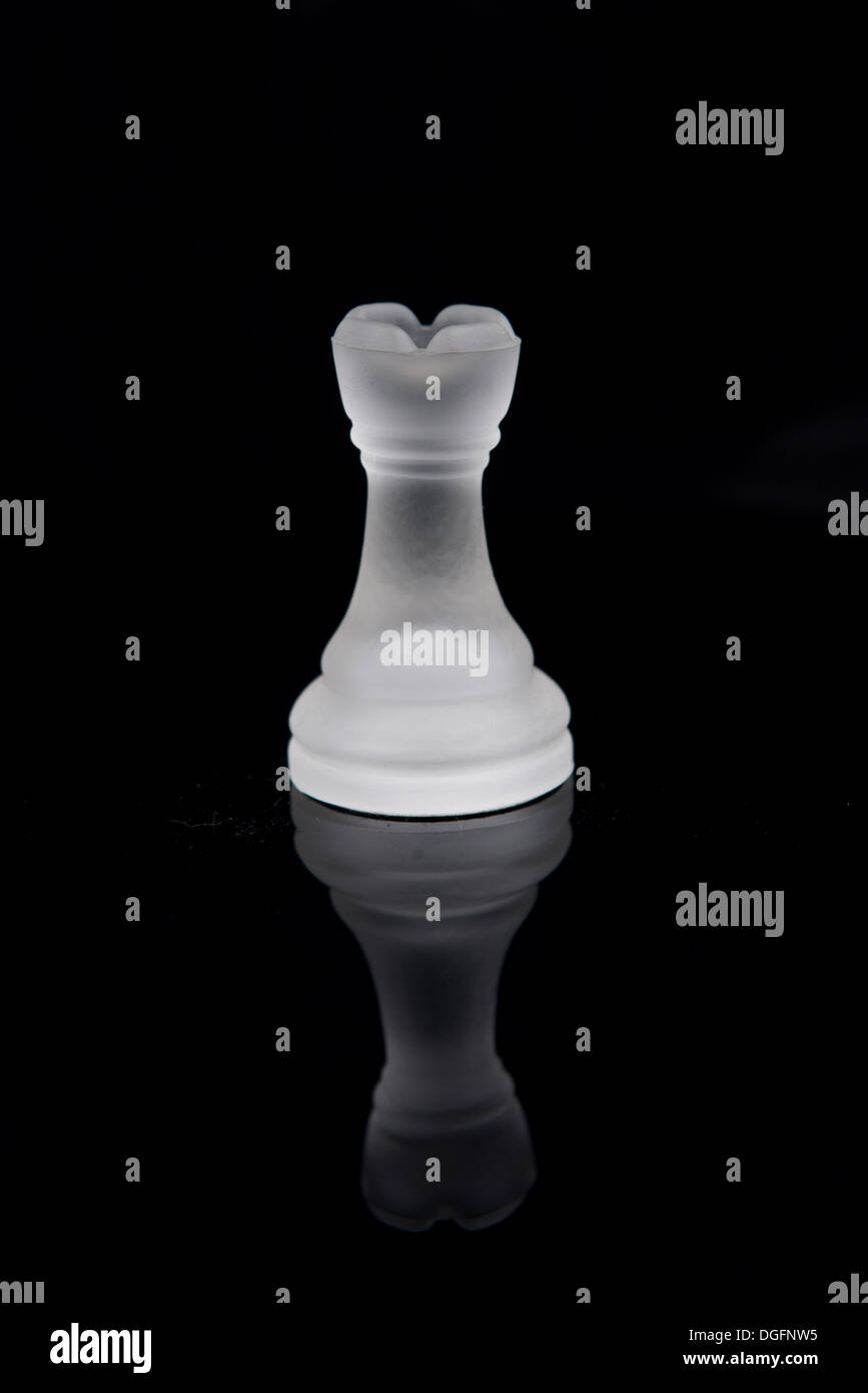 glass chess piece Castle Stock Photo