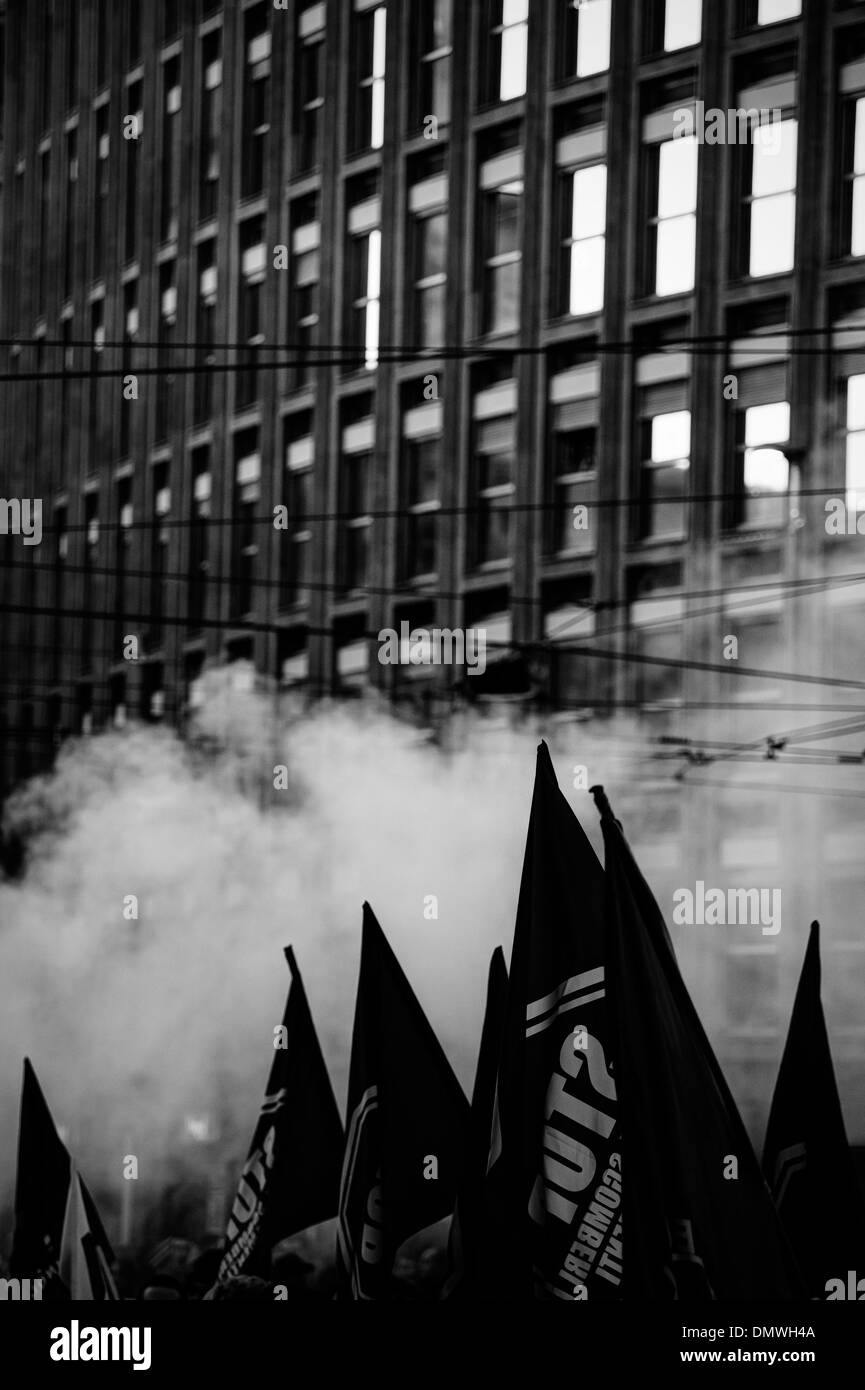 Italy. Milan. Social protest Stock Photo