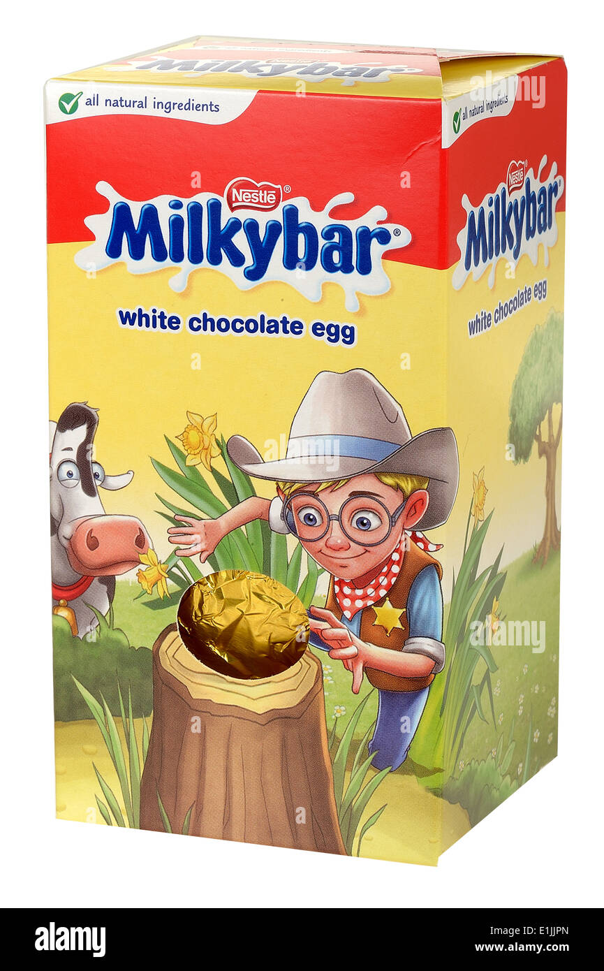 Milkybar Chocolate Easter Egg Stock Photo