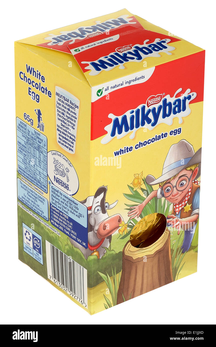 Milkybar Chocolate Easter Egg Stock Photo