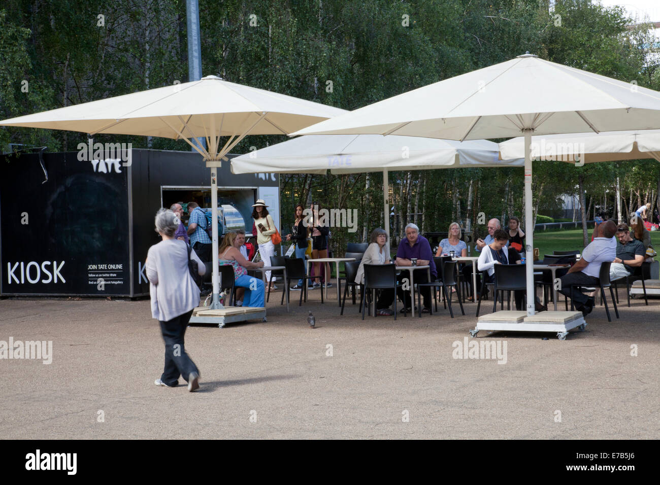 Tate Modern Kiosk in London - UK Stock Photo