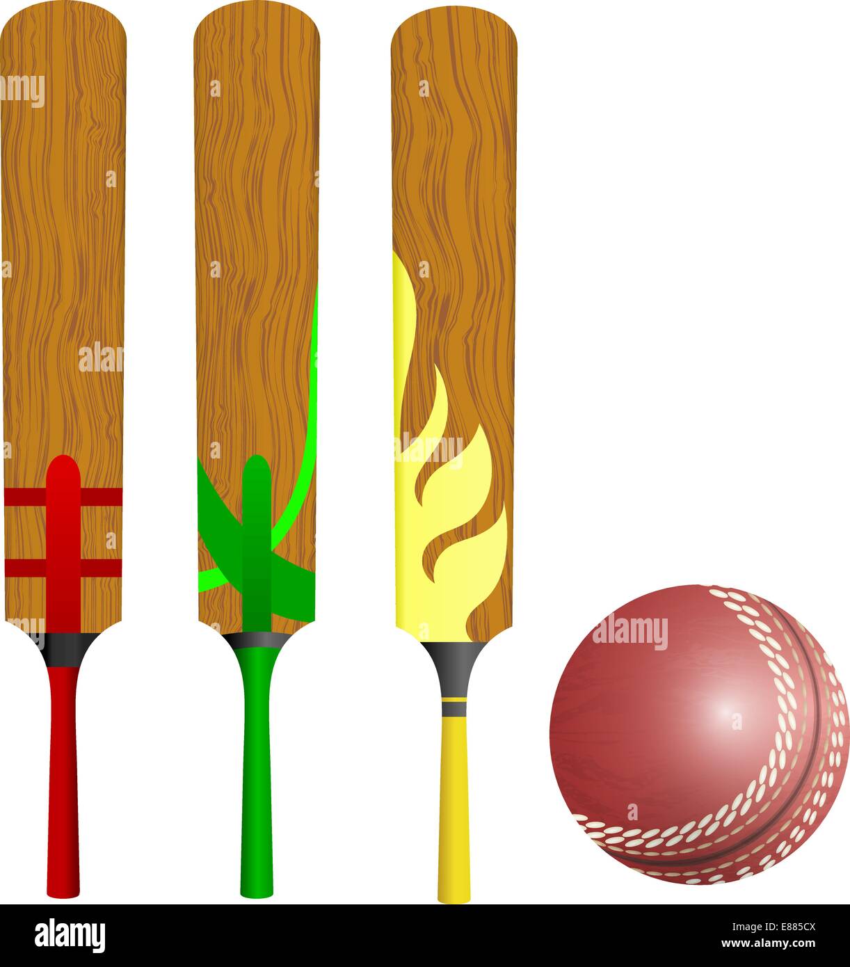 Cricket sport close up Stock Vector Images - Alamy