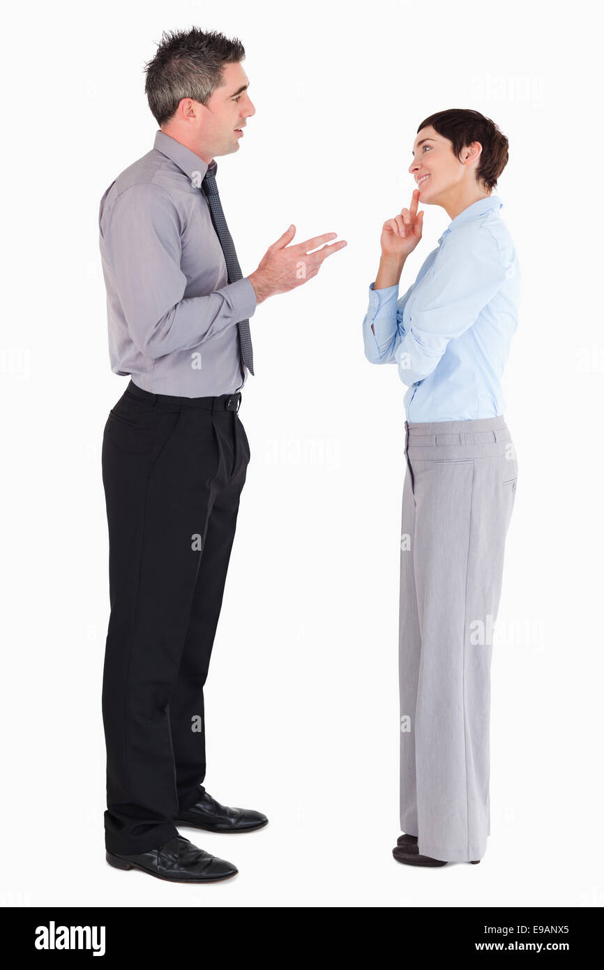 Managers talking to each other Stock Photo