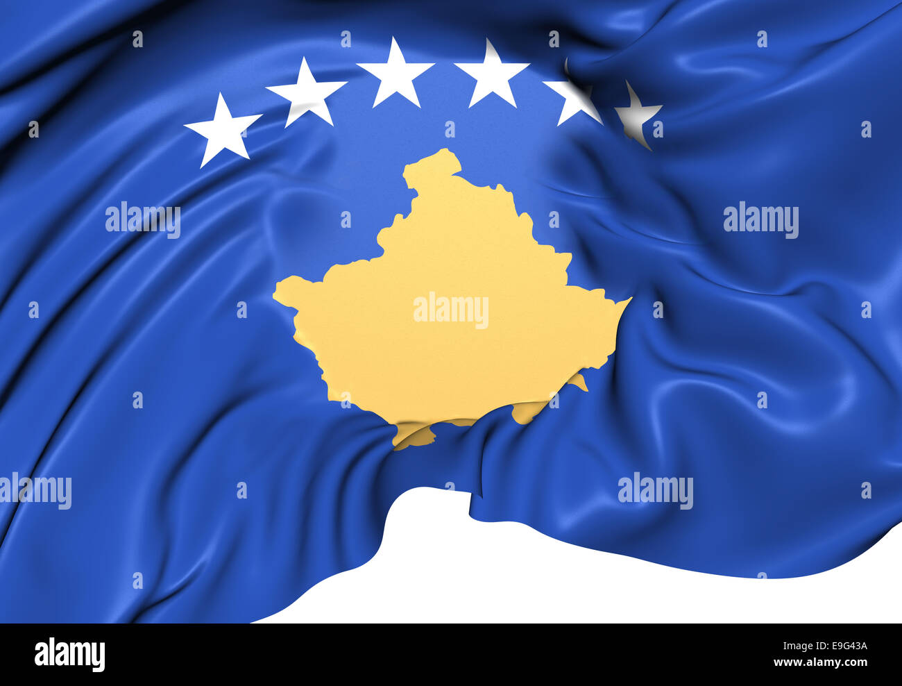 Flag of Kosovo Stock Photo