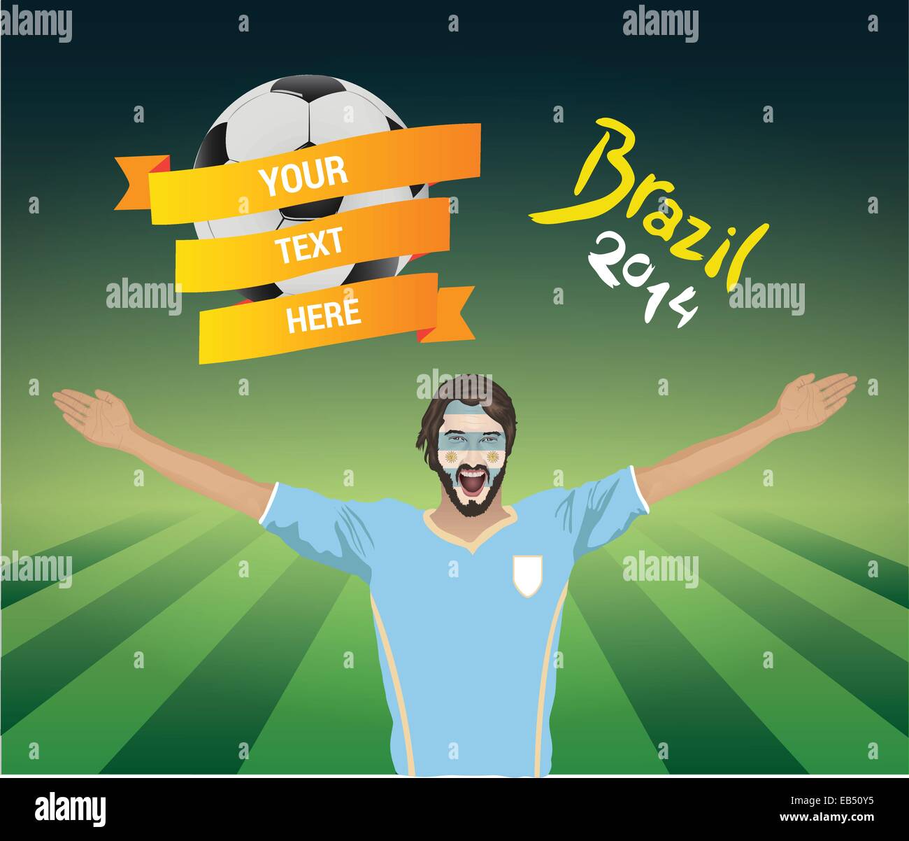 Argentinian football fan Stock Vector