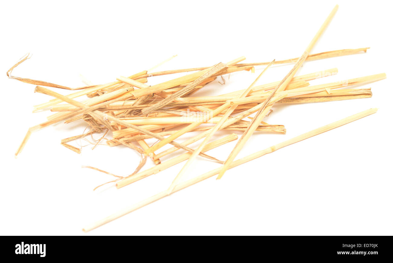 straw isolated on white Stock Photo