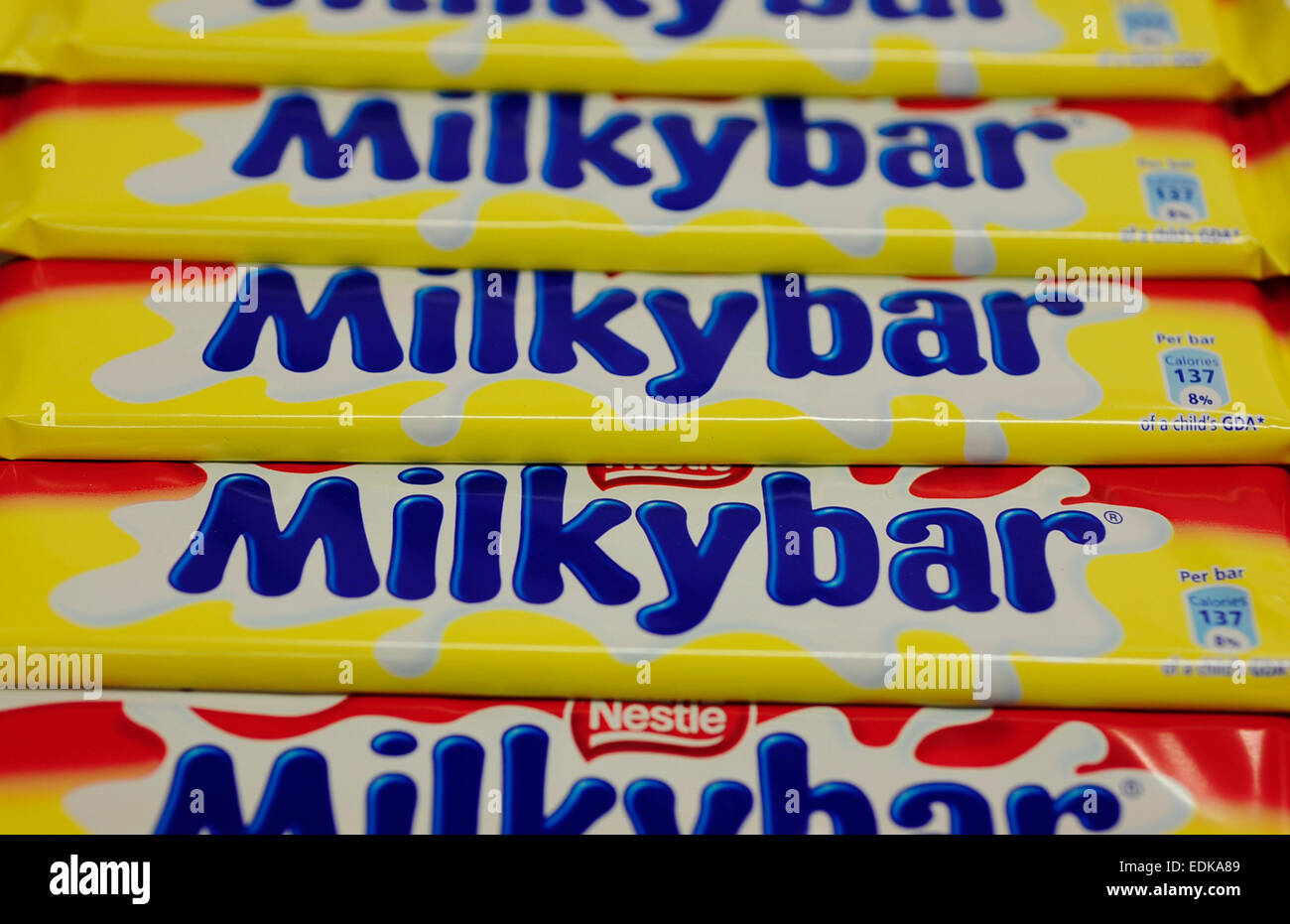 close up of nestle milkybar Stock Photo