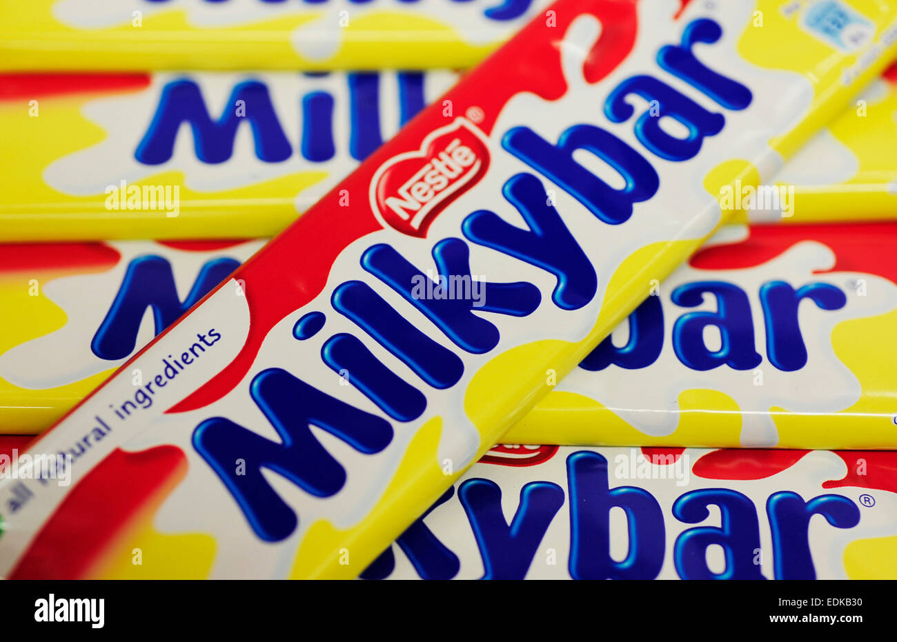 close up of nestle milkybar Stock Photo