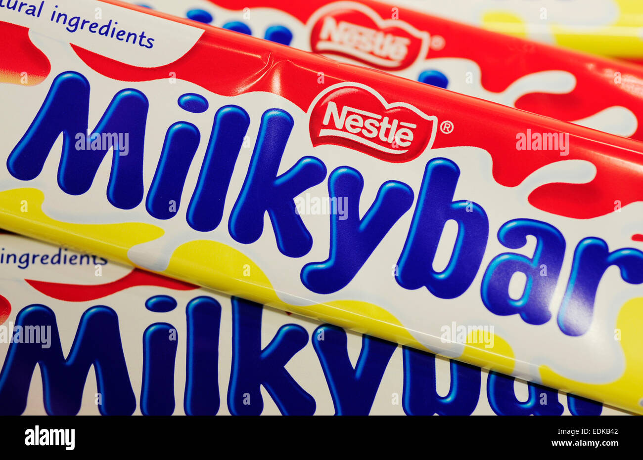 close up of nestle milkybar Stock Photo